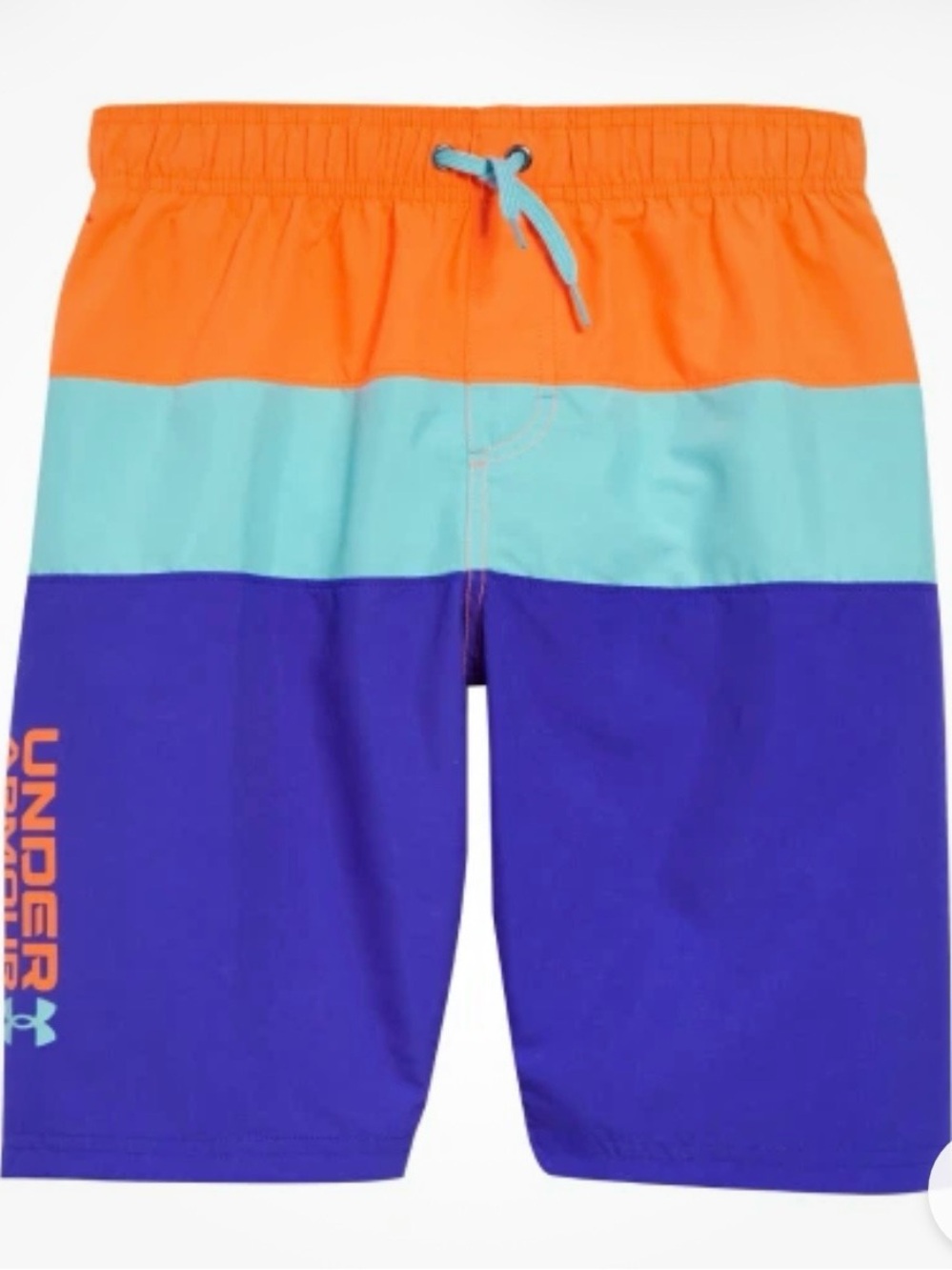 Boy's Under Armour Colorblock Swim Shorts Trunks Sz Youth Small 6-8 yo YSM